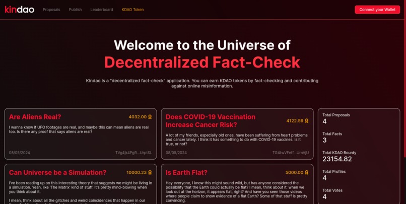 kindao - Decentralized Fact-Check – screenshot 2
