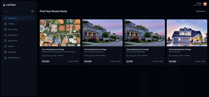 COiTON Real Estate Trading Platform  – screenshot 5