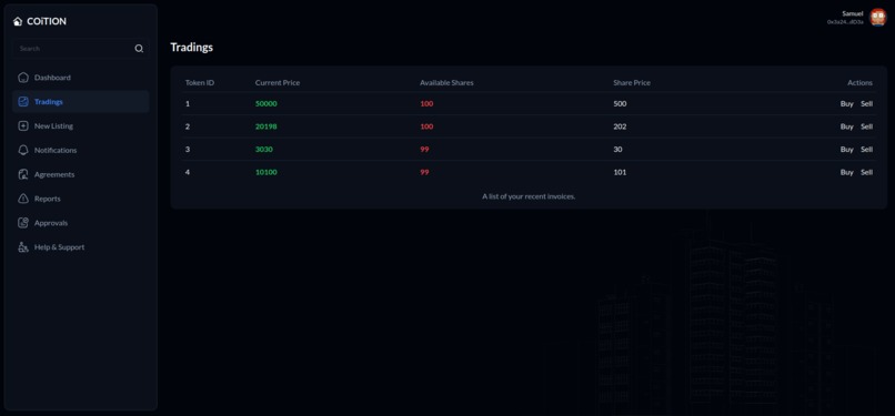 COiTON Real Estate Trading Platform  – screenshot 6