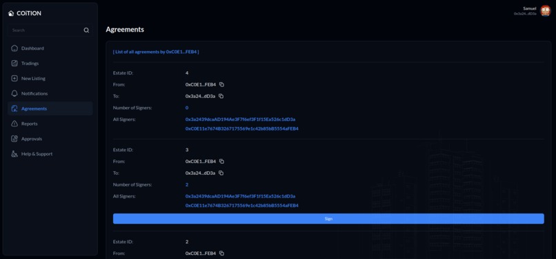 COiTON Real Estate Trading Platform  – screenshot 8