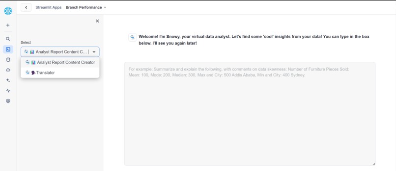 Business Performance Report Generation App – screenshot 2