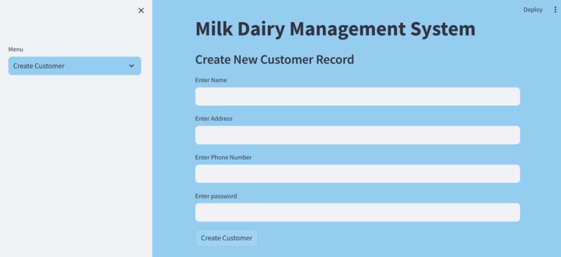 milk dairy management system – screenshot 1