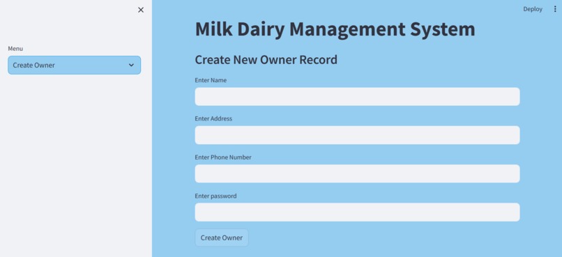 milk dairy management system – screenshot 2