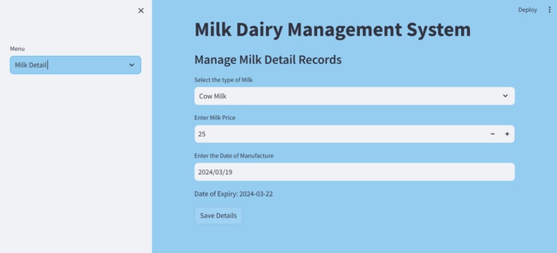 milk dairy management system – screenshot 4