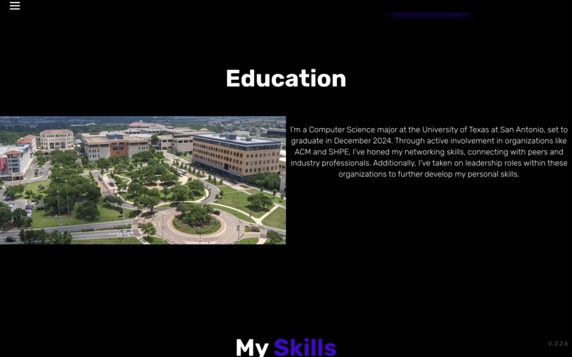 Portfolio website – screenshot 4