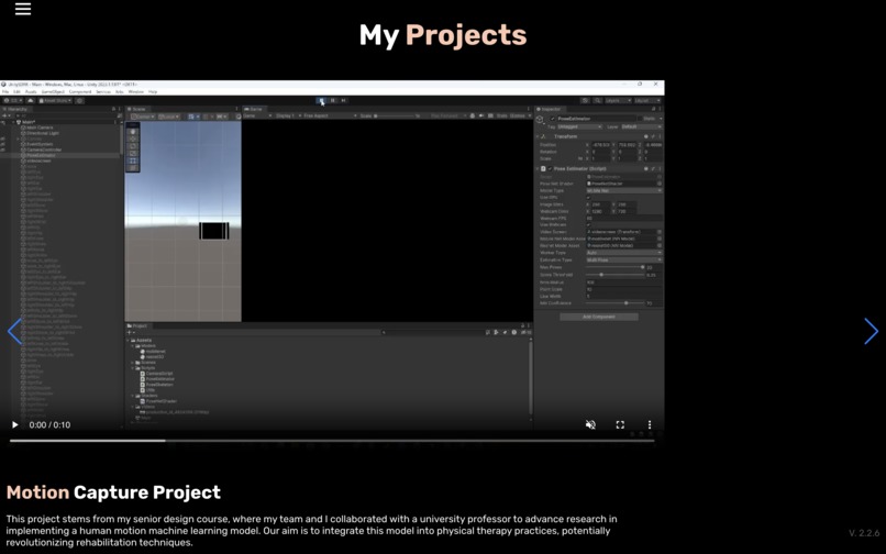 Portfolio website – screenshot 5