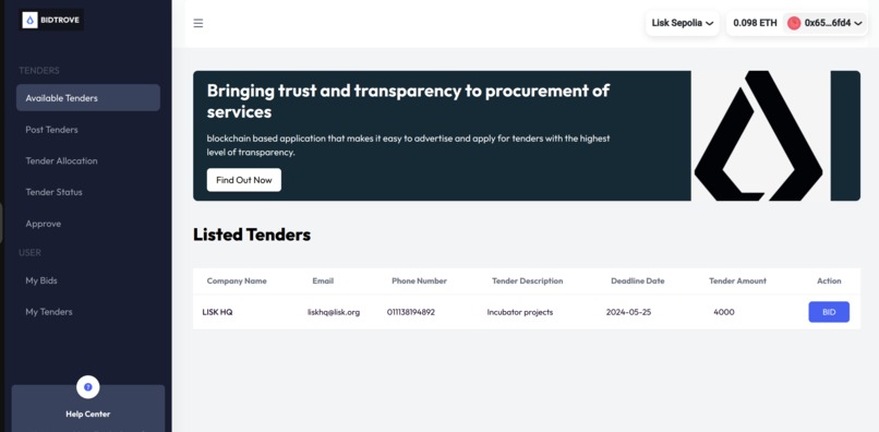 BIDTROVE – screenshot 2