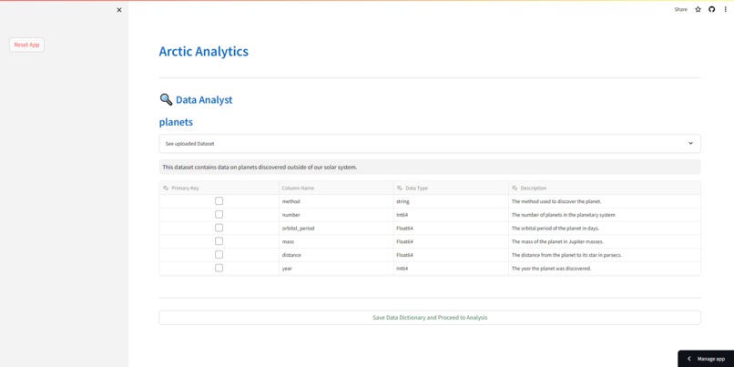 Arctic Analytics – screenshot 2