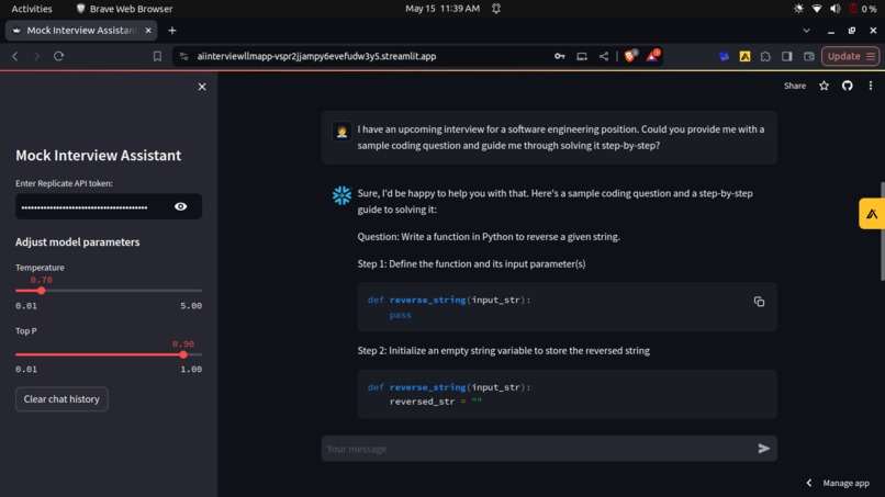 Mock Interview Assistant – screenshot 1