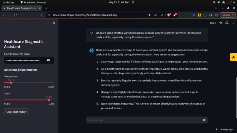 Healthcare Diagnostic Assistant – screenshot 1