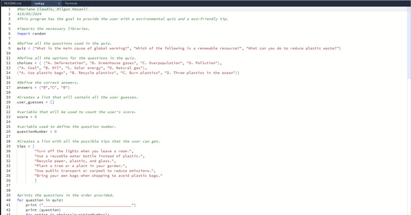 Environmental quiz – screenshot 1