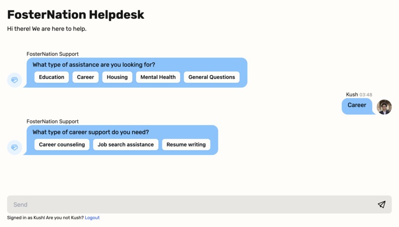FosterNation Helpdesk – screenshot 1
