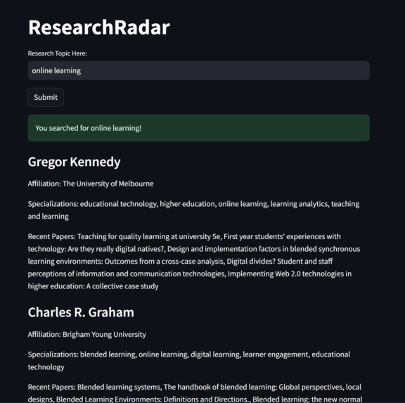 ResearchRadar – screenshot 1