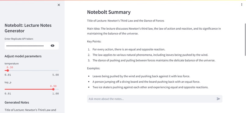 Notebolt: Your AI Co-Pilot for Effortless Lecture Notes – screenshot 3