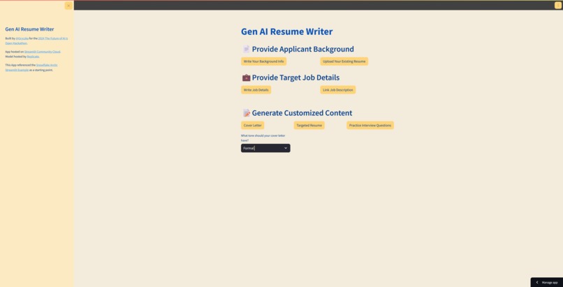 Gen AI Resume Builder – screenshot 2