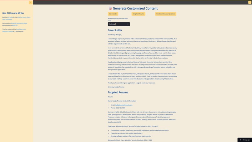 Gen AI Resume Builder – screenshot 3