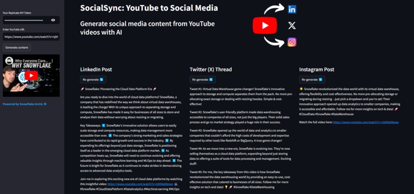 SocialSync: YouTube Videos to Social Media Posts – screenshot 2