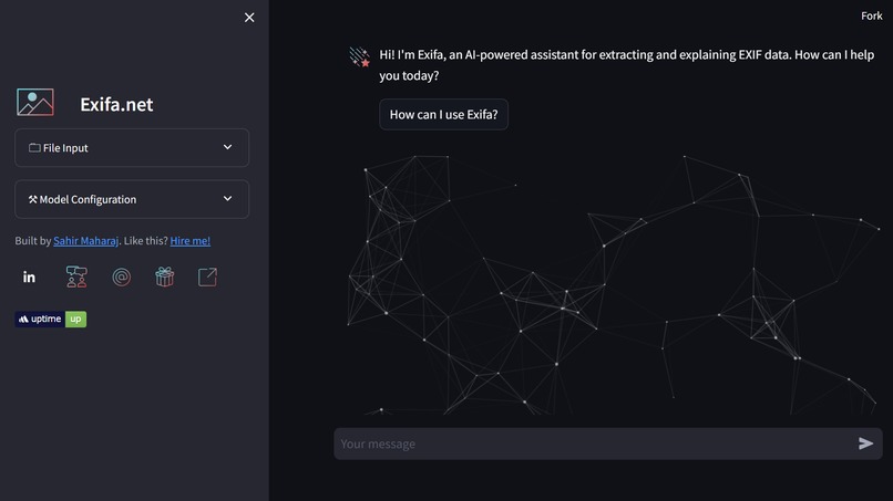 Exifa.net – screenshot 1