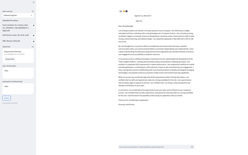 better-cover-letter-generator – screenshot 4