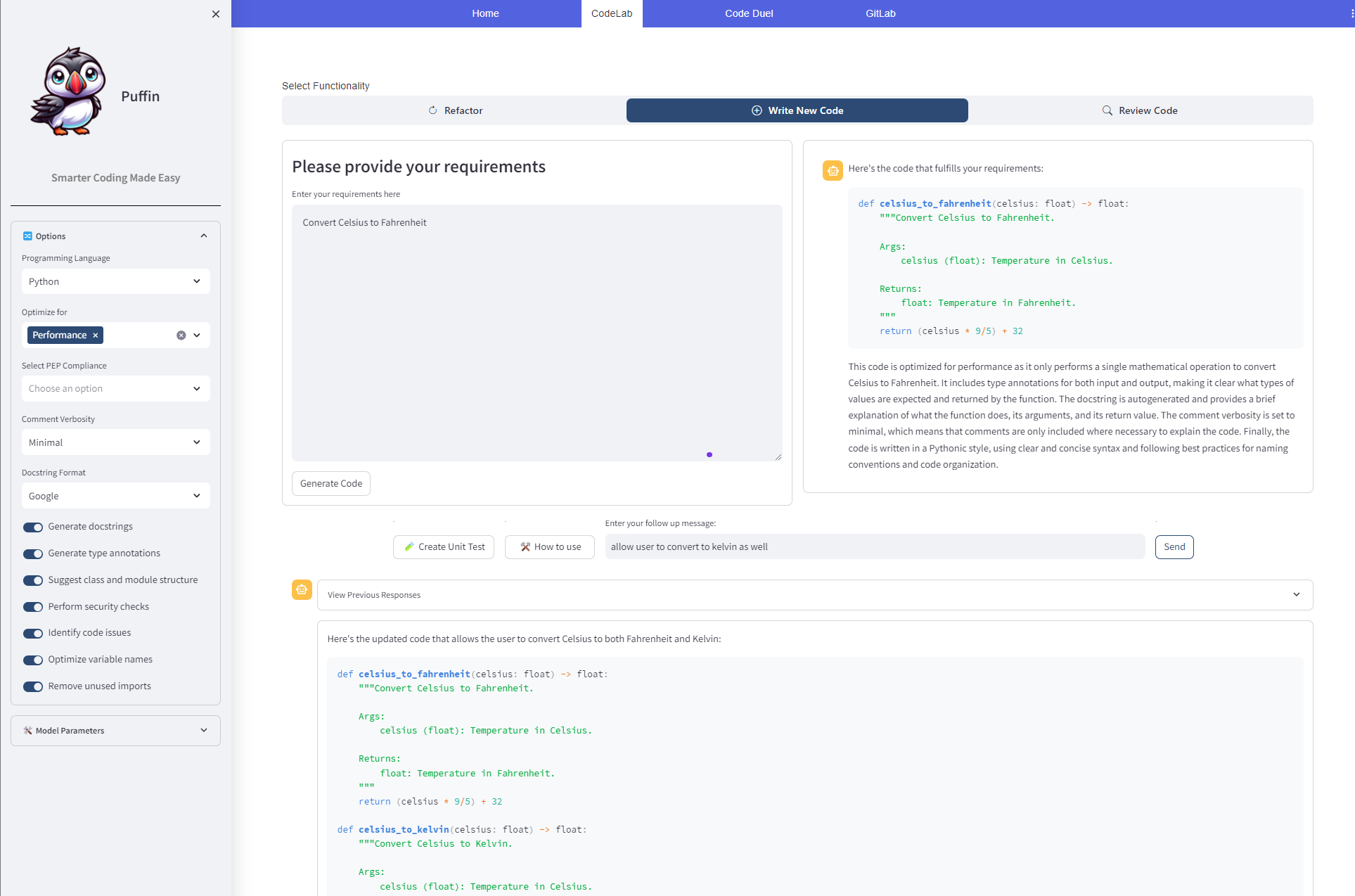 Puffin: AI Coding Assistant | Devpost