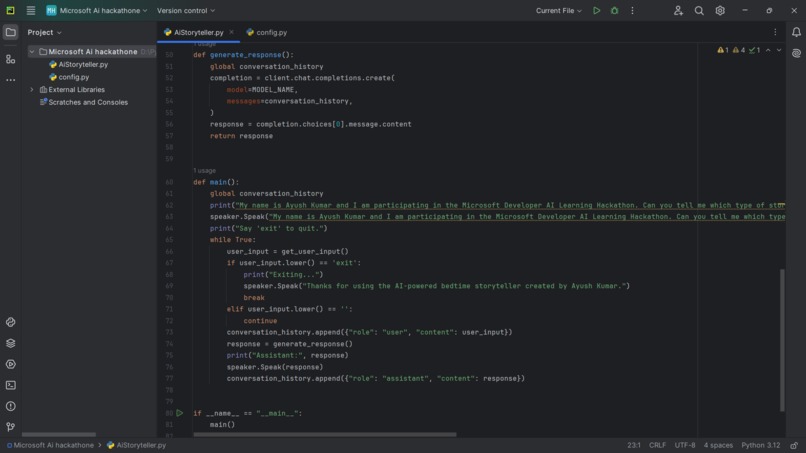 AI-powered Bedtime Storyteller – screenshot 4