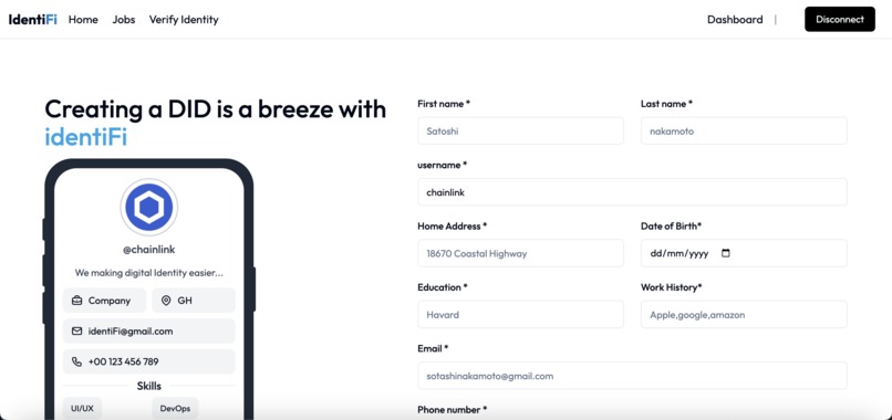 identiFi – screenshot 2
