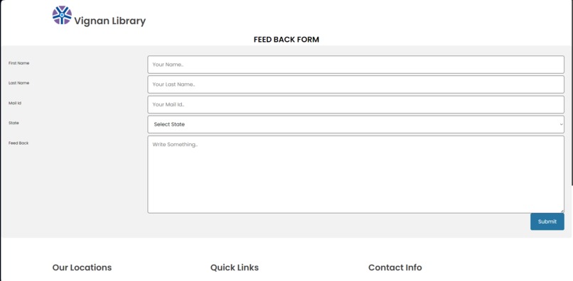 Library Website – screenshot 1