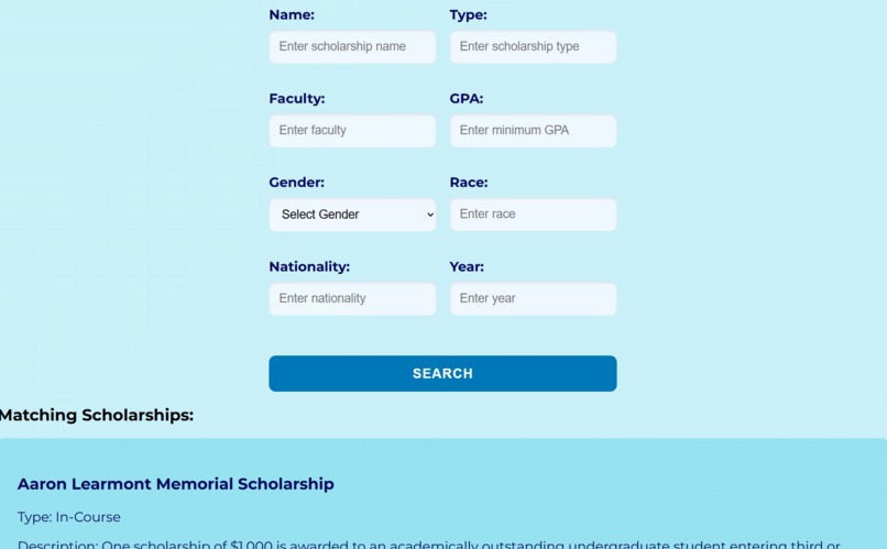 ScholarU – screenshot 2