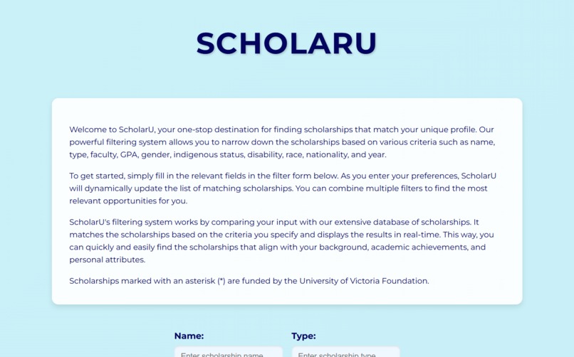 ScholarU – screenshot 1