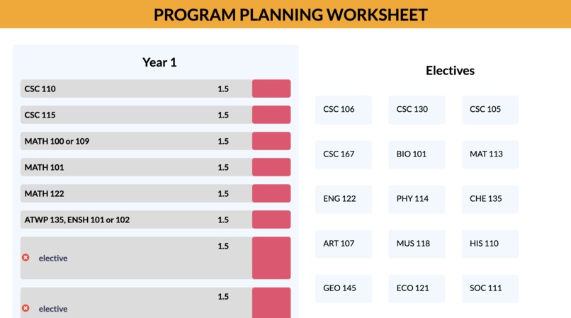The Course Planner – screenshot 1