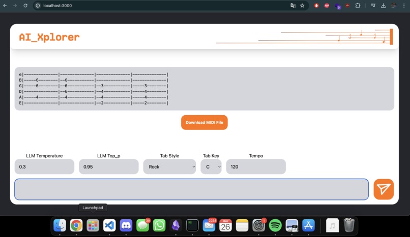 Mistral guitar tabs generator – screenshot 1