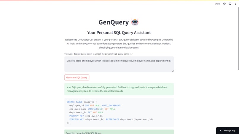 GenQuery – screenshot 2