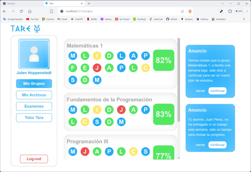 TARE.STUDY – screenshot 1