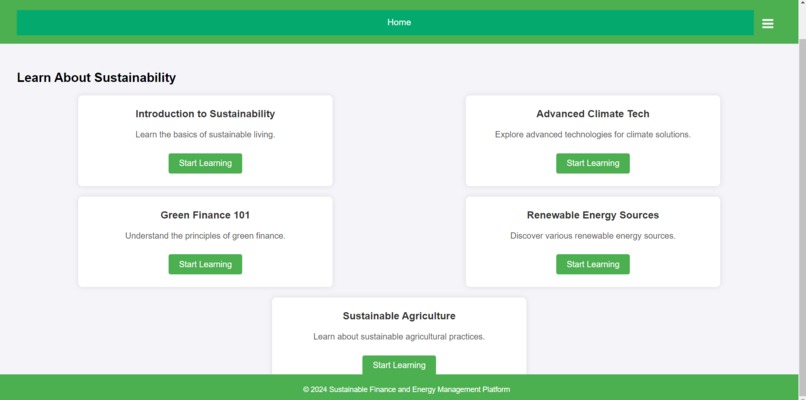 Sustainable Finance and Energy Management Platform – screenshot 9