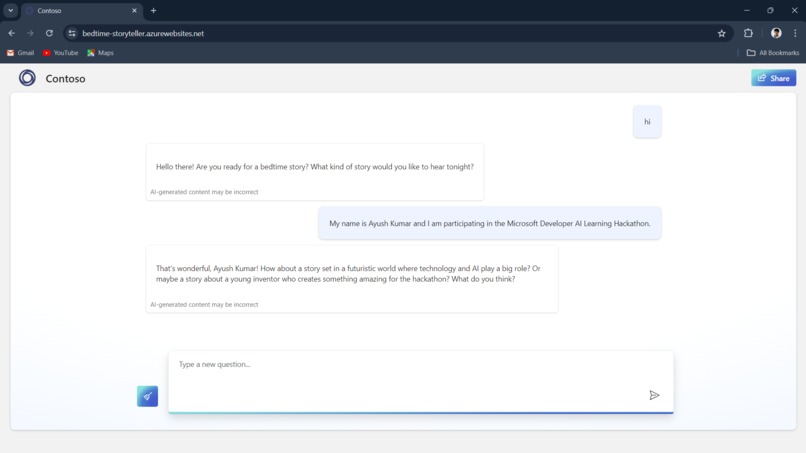 AI-powered Bedtime Storyteller – screenshot 1