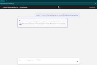 Microsoft Developers AI Learning Hackathon Phase 1