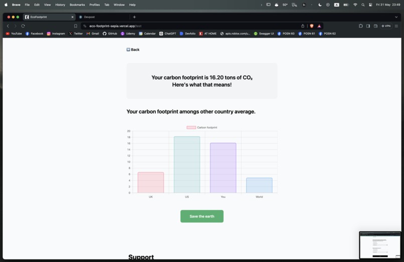 EcoFootprint – screenshot 1