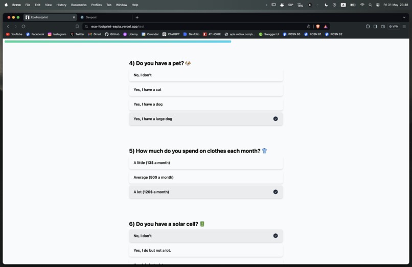 EcoFootprint – screenshot 2