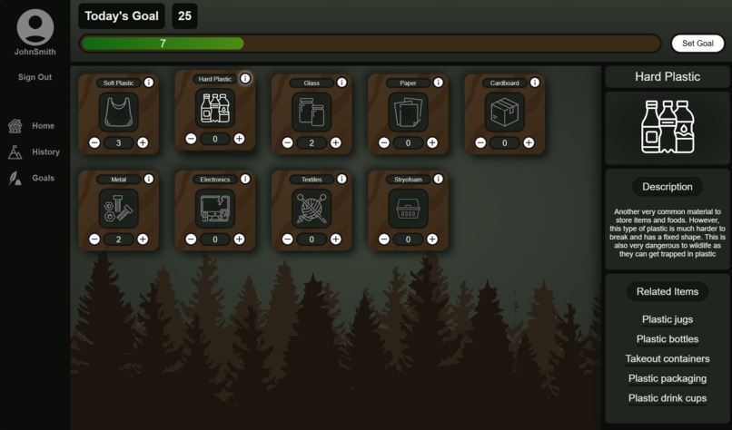 Recycling Tracker – screenshot 1