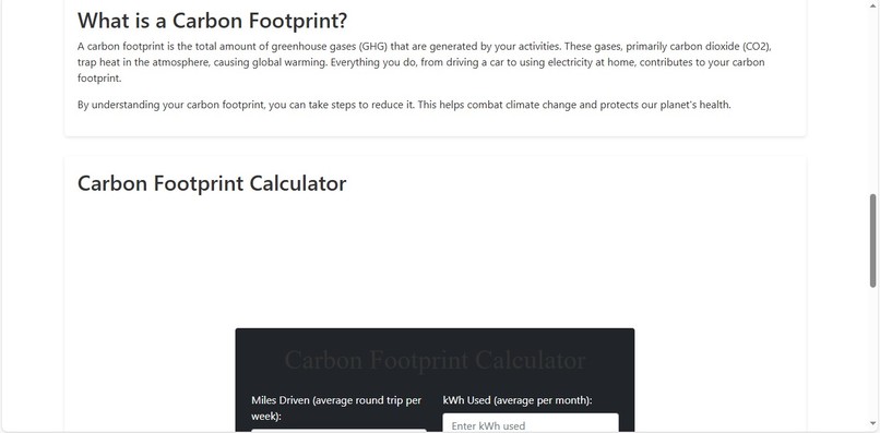 Carbon Footprint Calculator – screenshot 3