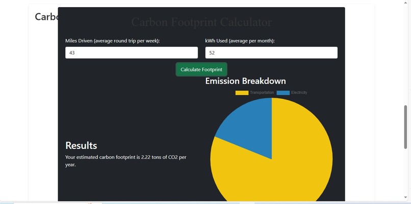 Carbon Footprint Calculator – screenshot 5