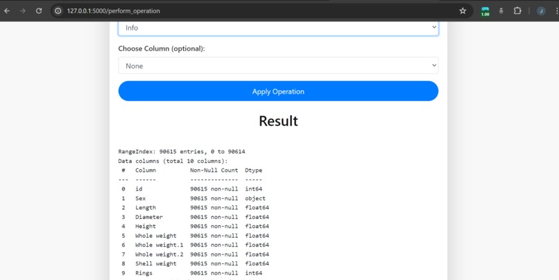 DataOpsWeb – screenshot 3