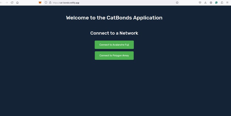 CatBonds Protocol – screenshot 1