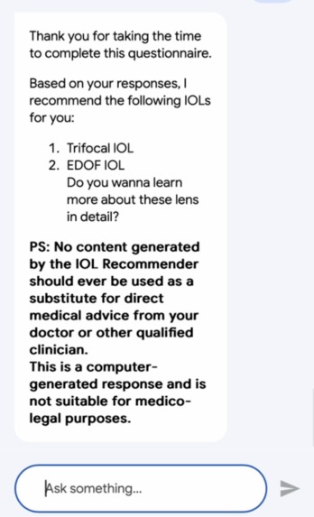IOL Recommender AI – screenshot 2
