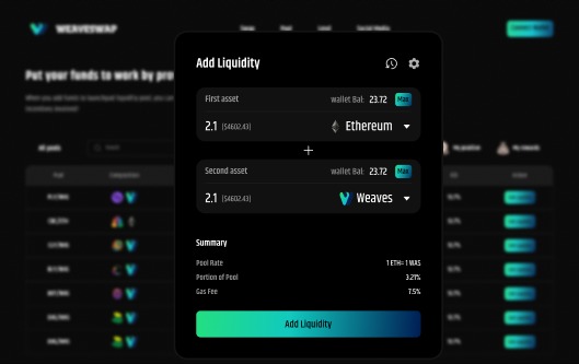 weaveswap – screenshot 2