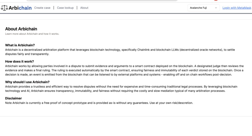 Arbichain: A simpler way to settle disputes. – screenshot 2