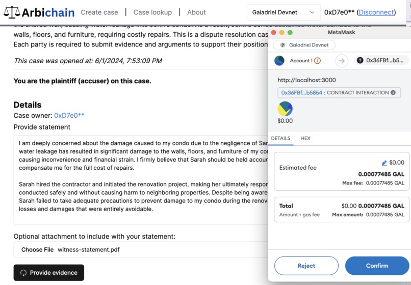 Arbichain: A simpler way to settle disputes. – screenshot 8