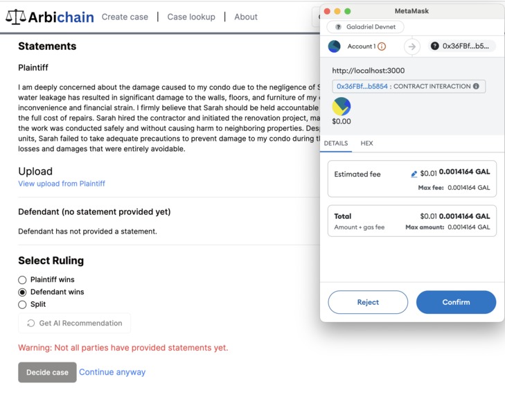 Arbichain: A simpler way to settle disputes. – screenshot 12