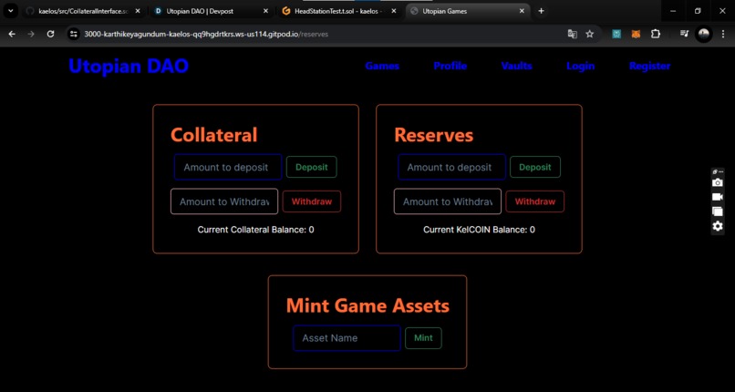 Utopian DAO – screenshot 2