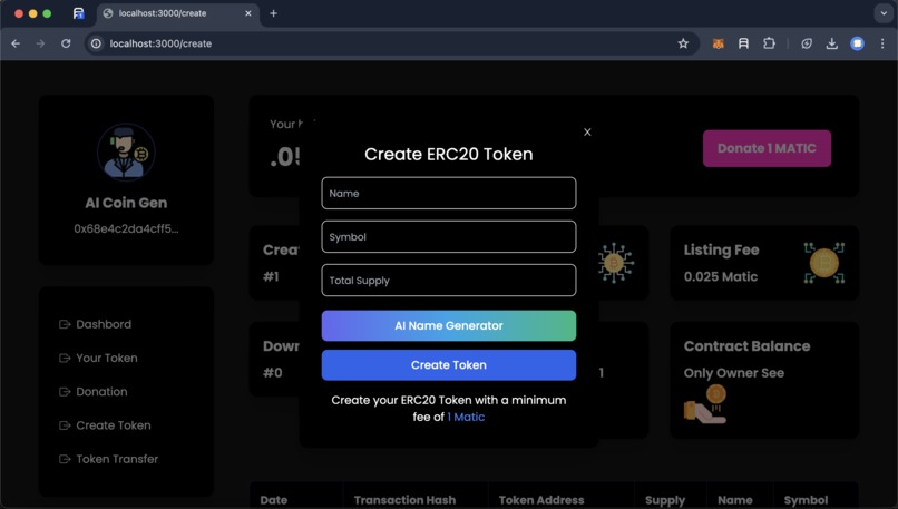 AICoinGen – screenshot 4
